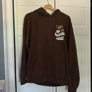 I love you no matter what hoodie in Brown